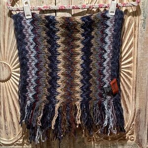 EUC Missoni Lana Wool Blend Zigzag Knit Scarf